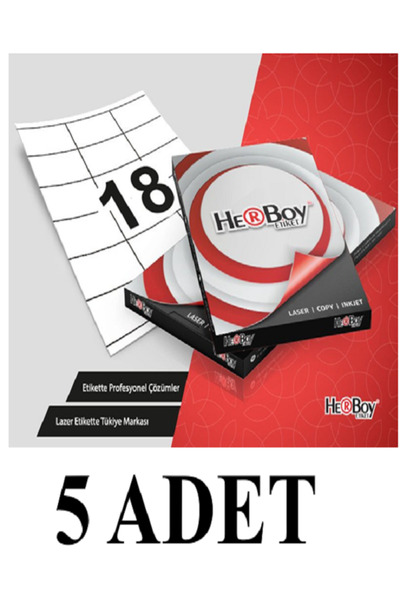 Herboy 5 عبوات HB-1218 70X46 مم ملصق ليزر 100 قطعة