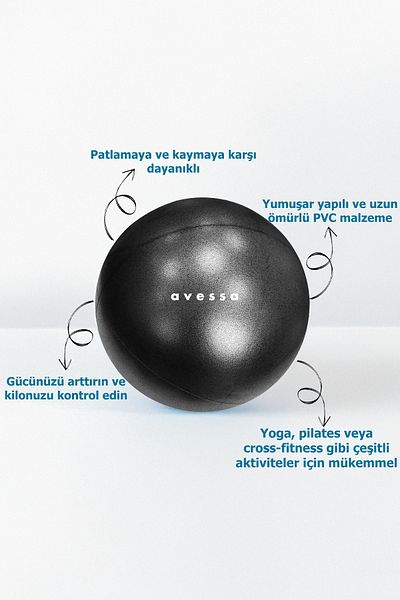 Verahed Avessa 25cm Black Mini Pilates Ball - Aerobics & Gymnastics Exerciser