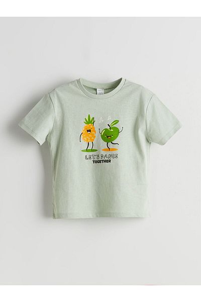 LC Waikiki Νέα Σεζόν Τυπωμένο Τι Ριχτό με Κόψιμο Crew για Αγορίσκο - S5K936Z1