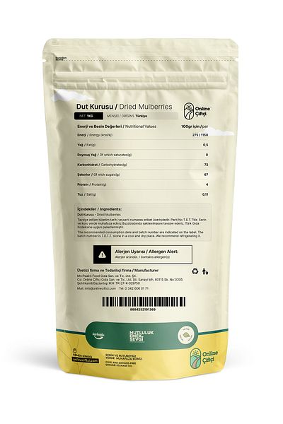 OnlineÇiftçi Natural Dried Mulberry 1kg