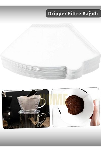 Jet's Home White Filter Coffee Paper - 100 Pcs Paper & Coffee Brewing