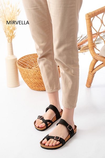 mirvella Women's Orthopedic Sole Flip Flops & House Slippers Daily Buckle Slippers