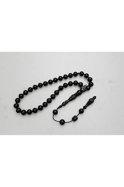 Skygo Oltu Stone - Checkered Carved Nakkaş İmameli Plain Rosary Pop