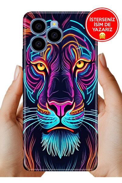 omix X6 Uyumlu Kılıf Baskılı Yerli Üretim Kapak Silikon Led Lion