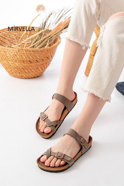 mirvella Women's Orthopedic Sole Flip Flops & House Slippers Daily Buckle Slippers