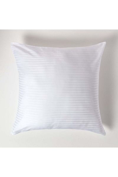 Kotonia Home Set of 25 Hotel Pillowcases, 100% Cotton, Damask With 1 Cm Wide Stripes, White, 70x70 Cm