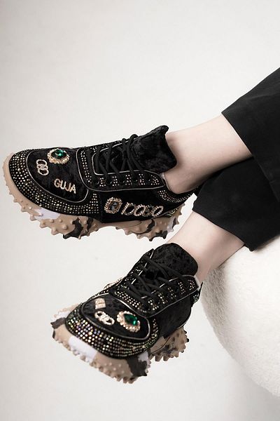 Guja PANTOFI SPORT LUİSA ORIGINALI DE DAMA NEGRU - SERIE SPECIALA DETALII PIETRE