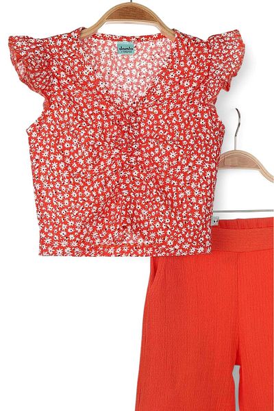 VOY KİDS 6-7-8-9-10 Years Old Children's Summer Suit Sharkskin Style