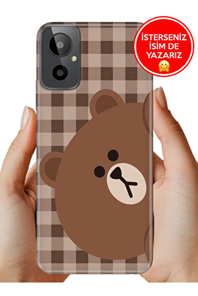 General Mobile GM 23 SE G314 Kılıf Baskılı Yerli Üretim Kapak Silikon Ekose Bear