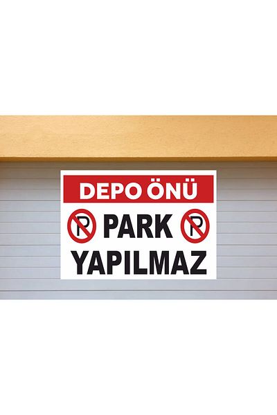 zafrakreklam Warehouse Front No Parking Sticker 50X35Cm Foil Printing Easy Application High Resolution