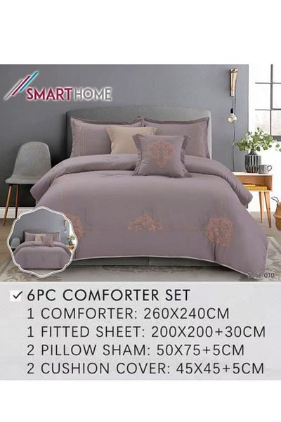 smart home Embroidered two-sided quilt set, two-sided mattress, consisting 6 pieces, 100% microfiber, 240x260cm