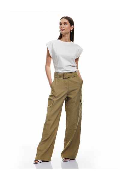 Koton New Season Cotton Drape Detailed Crew Neck Sleeveless T-Shirt