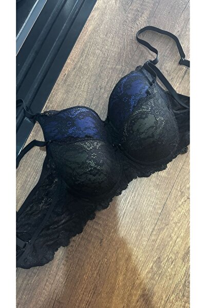 MAANGE Siyah Dantelli Renkli Kaplı Dolgusuz 2'li Sütyen