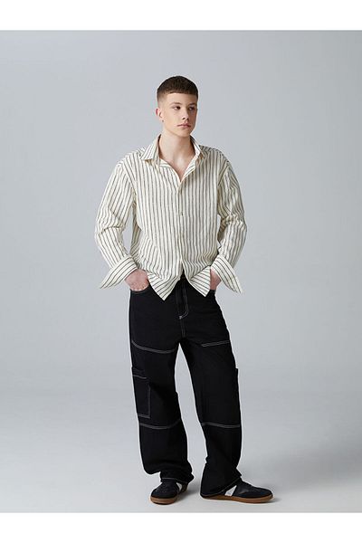 LC Waikiki Long Sleeve Striped Young Men's Shirt