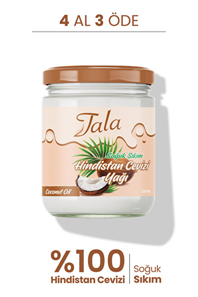 Tala Hindistan Cevizi Yağı %100 Saf ve Doğal Soğuk Sıkım 150 Ml