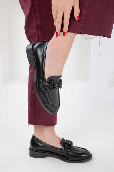 SOHO Чорні жіночі туфлі-мокасини 20455