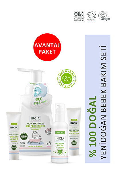 Incia %100 Doğal Yenidoğan Bebek Bakım Seti