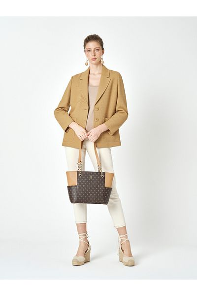 Pierre Cardin Geantă de umăr pentru femei Monogram maro 05PO25Y1890