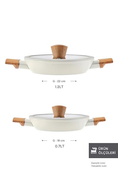 Karaca 4 τεμάχια Swiss Crystal Almond Cream - Σετ σάλτσας με βάση επαγωγής
