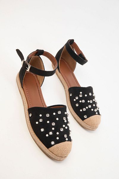 SOHO Black Suede Women's Sandals 20452