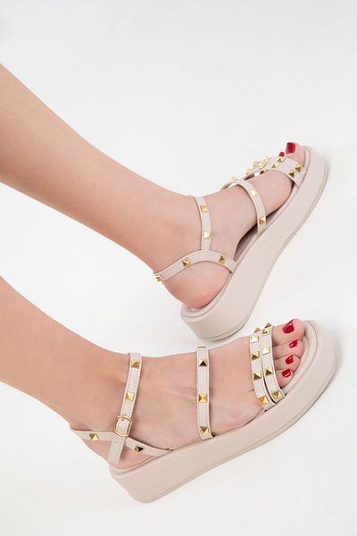 SOHO Beige Damensandalen 20461