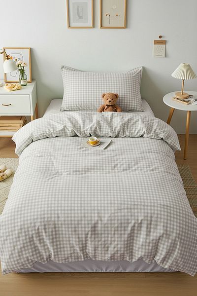 Kolekcia Trendyol Jednodielna súprava so vzorom Gingham 160 x 220 cm, jednoduchá jednotnosť