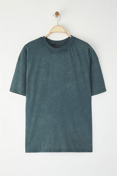 Edit by Trendyol Σκούρο πράσινο μπλουζάκι Oversize TEDSS25TS00007