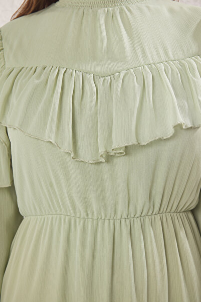 Trendyol Modest Φόρεμα με επένδυση από σιφόν μέντας TCTSS25EB00108