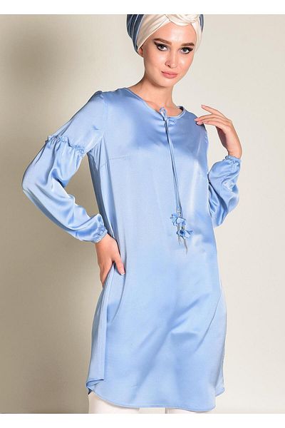 Alvina TUNICA DIN SATIN CU MANȘETE 4334