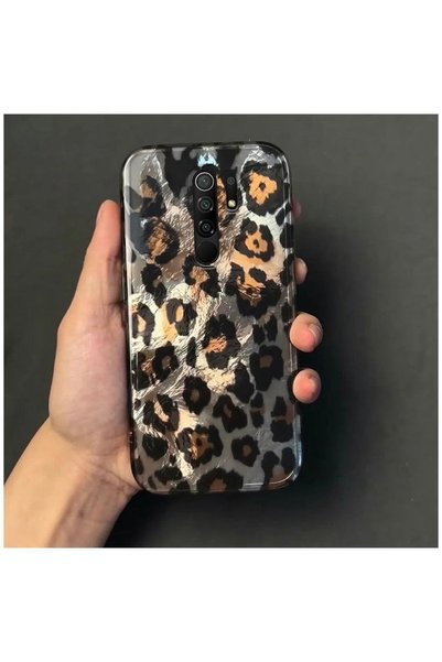 Zebana Xiaomi Redmi 9 Compatible Case Zebana Luxe Leopard Silicone Case Black