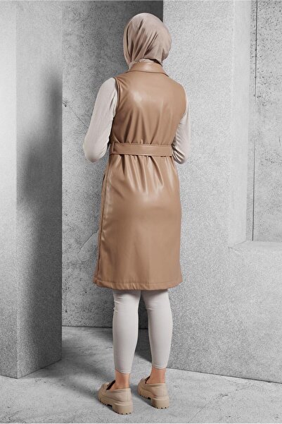 Alvina KEMERLİ SUNİ DERİ YELEK 45241
