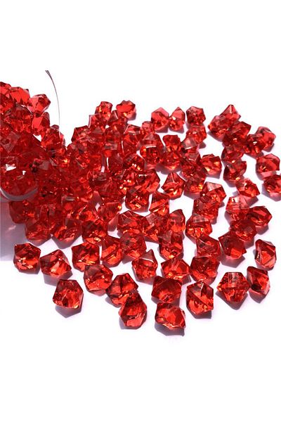 Choice1 Red 200Pcs Acrylic Crystal Gem Stone Crushed Ice Rocks Aquarium Colorful Stone Fish Tank Vase Landsc