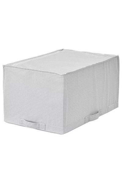 IKEA STUK Storage Case, White/Grey, 34x51x28 cm – Durable & Breathable Organizer