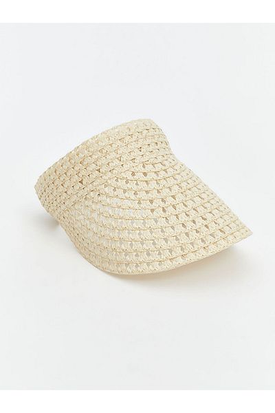 LC Waikiki New Season Women's Straw Visor Hat - S5Fg64Z8