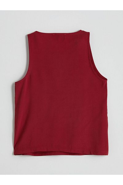 LC Waikiki Red Crew Neck Women's Blouse