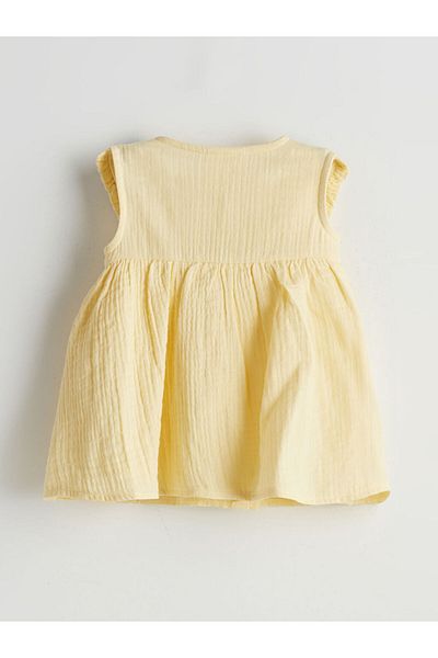 LC Waikiki Lcw Eco Yellow Floral Baby Girl Muslin Dress