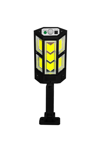 PP مصباح حائط يعمل بالطاقة الشمسية مع 59 مصباح LED SMD COB، ومستشعر حركة، وجه...