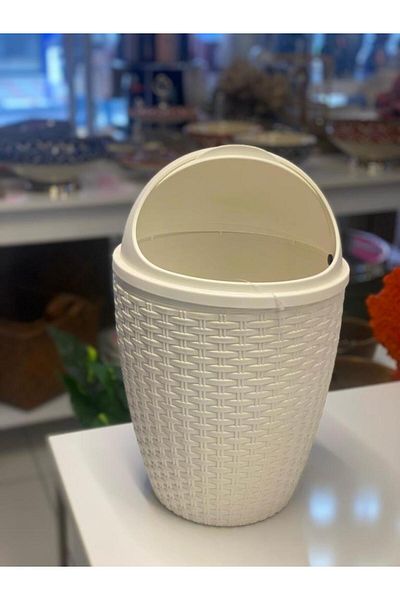 ÇIRPAN EV ΚΑΜΠΙΝΑ ΑΠΟΡΡΙΠΤΗΣ ΛΕΥΚΟ RATTAN ΜΕ ΠΕΡΙΣΤΡΟΦΙΚΟ ΚΑΠΑΚΙ