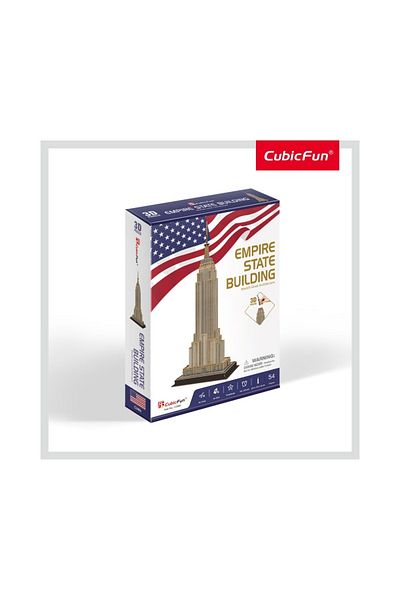 Cubic Fun Cubic Fun - Puzzle 3D Empire State Building (Nivel Mediu 54 Piese)