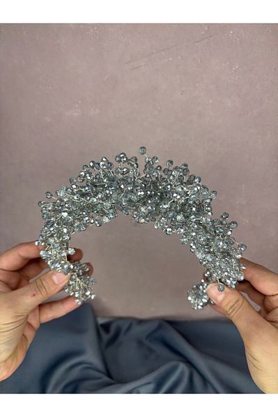 Hayalperest boncuk Polluxx Beaded Bridal Henna Crown Hair and Turban Accessory