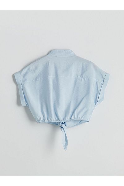 LC Waikiki Xside Blue Crop Women's Shirt