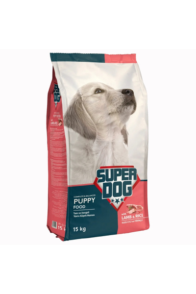 Super Dog Kuzu Etli ve Pirinçli Yavru Köpek Maması 15 kg