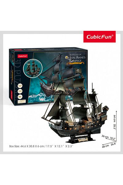 Cubic Fun - Puzzle 3D Led Nava Queen Anne 293 Piese