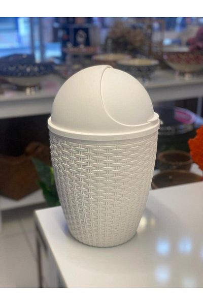ÇIRPAN EV ΚΑΜΠΙΝΑ ΑΠΟΡΡΙΠΤΗΣ ΛΕΥΚΟ RATTAN ΜΕ ΠΕΡΙΣΤΡΟΦΙΚΟ ΚΑΠΑΚΙ