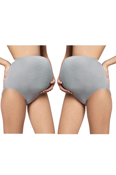 Tummy Pack of 2  Pregnant Women Maternity Bamboo Cotton High Waist Comfortable Seamless Postpartum Panties