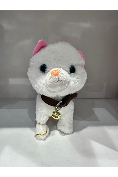 PeriYedi Kedi Tasmalı Kumandalı Yürüyen Sevimli Kedi Peluş Kedi Tasmalı Kedi ...
