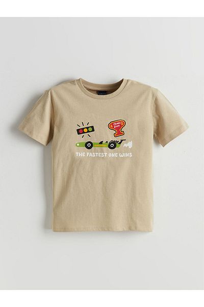 LC Waikiki New Season Crew Neck Printed Boy's T-Shirt - S5Kf70Z1