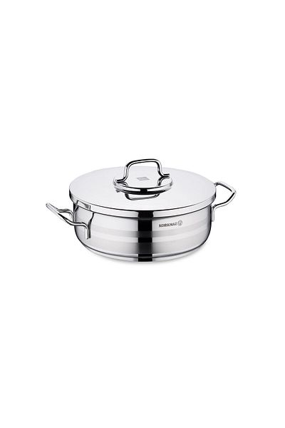 KORKMAZ Astra 2 Steel Low Pot, 24 cm