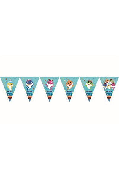 Parti Adresi Baby Shark Parti Zamanı Bayrak