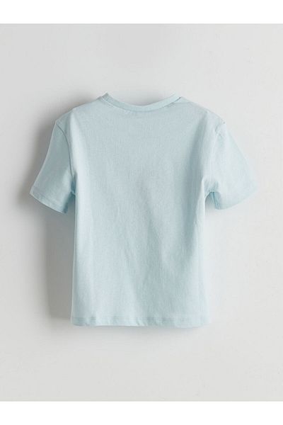 LC Waikiki Tricou pentru băiat cu imprimeu cu gât crew de sezon nou - S5KF67Z1